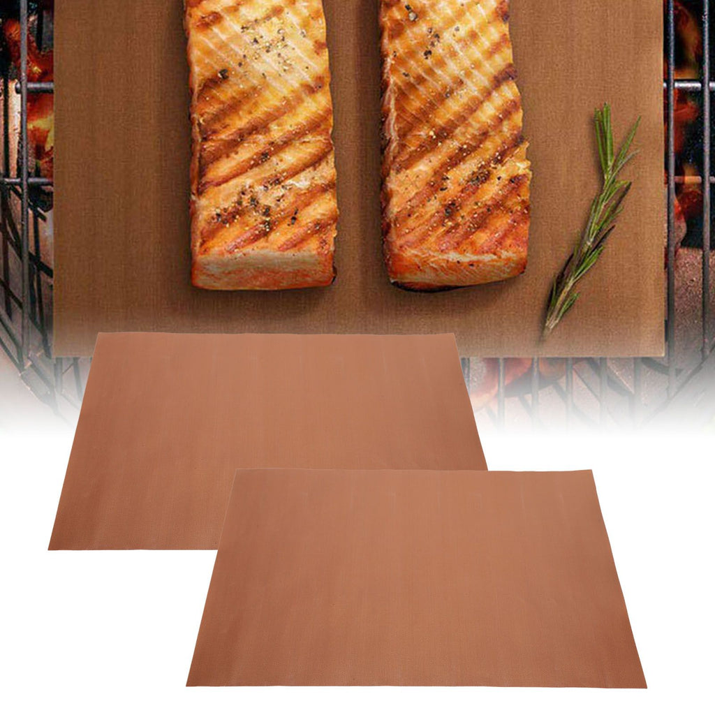 40x33cm Barbecue Mat Non‑Stick Heat‑Resistant BBQ Grill Mat for Kitchen Outdoor Camping
