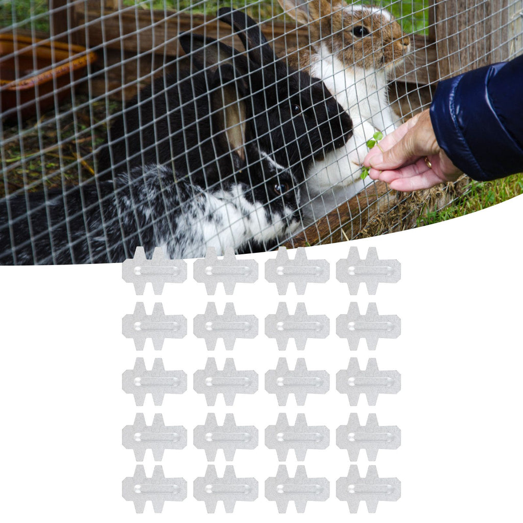20PCS Rabbits Cage Cards Galvanized Sheet Iron Rabbits Cage Door Feeder Card Farming Equipment