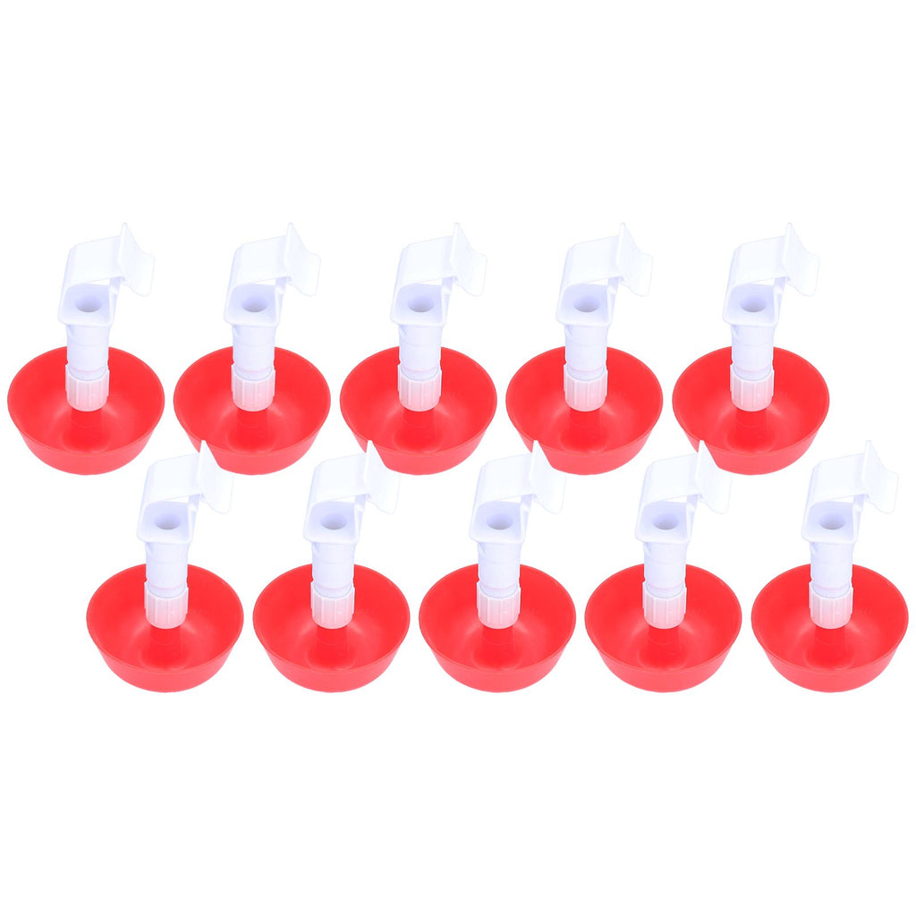 10Pcs Chick Water Drinker Bowl Plastic Poultry Farm Drinking Cups Watering System Supplies