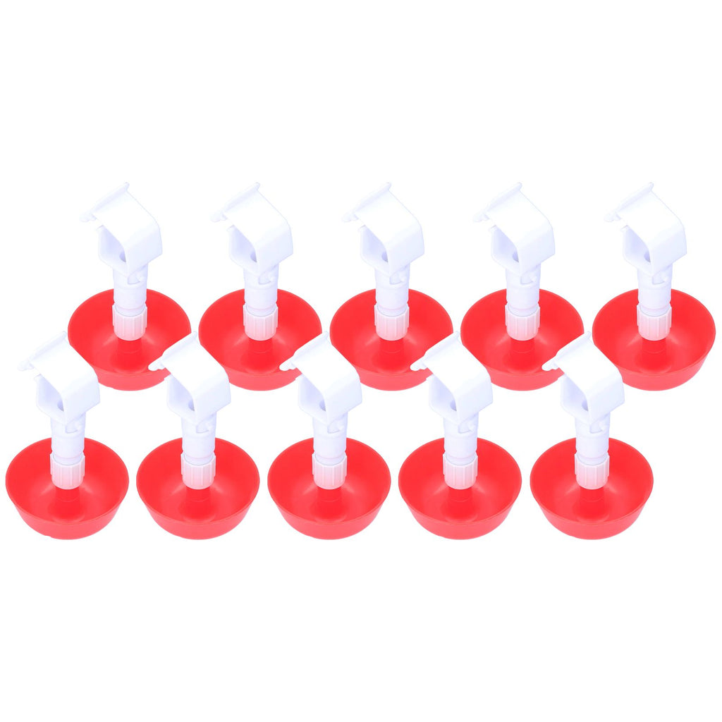 10Pcs Chick Water Drinker Bowl Plastic Poultry Farm Drinking Cups Watering System Supplies