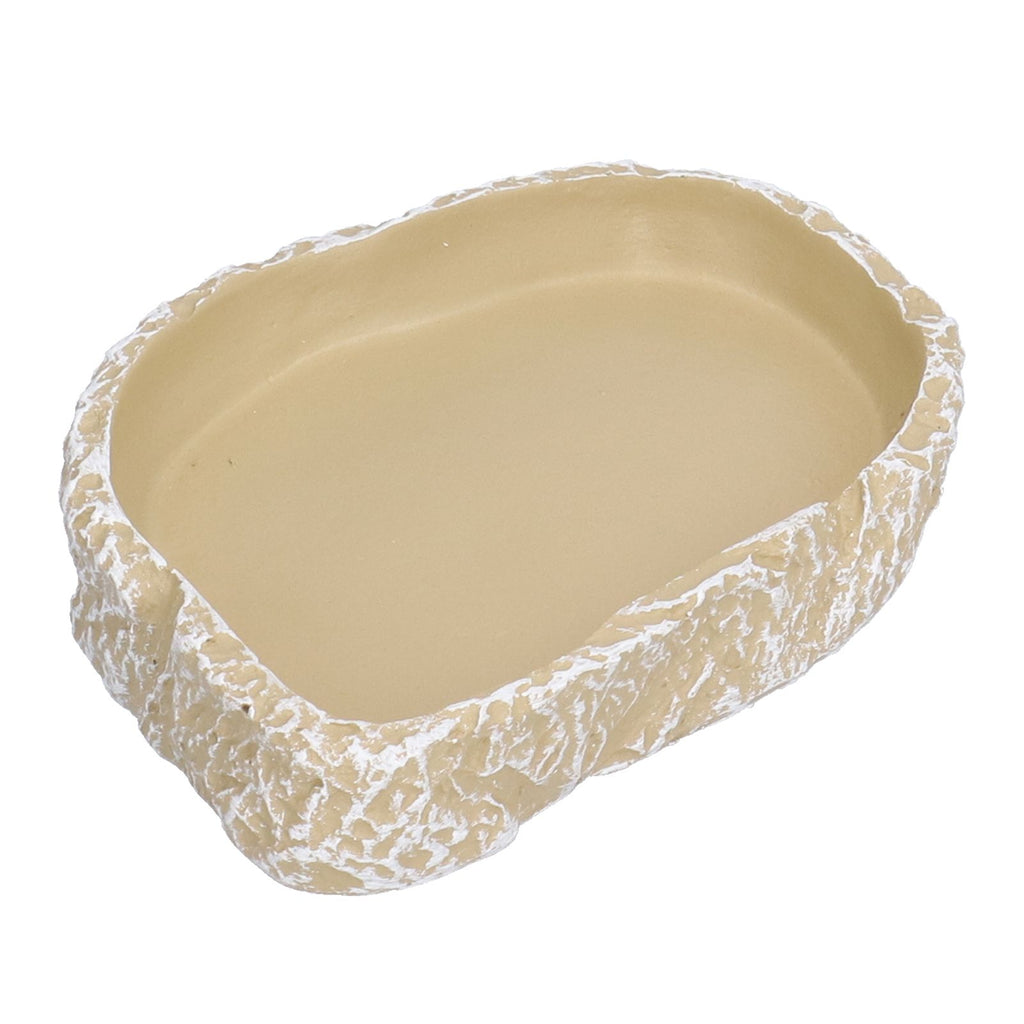 Reptile Food Water Bowl Resin Pets Feeding Plate Dish for Aquarium Tortoises Turtles Lizards Yellow