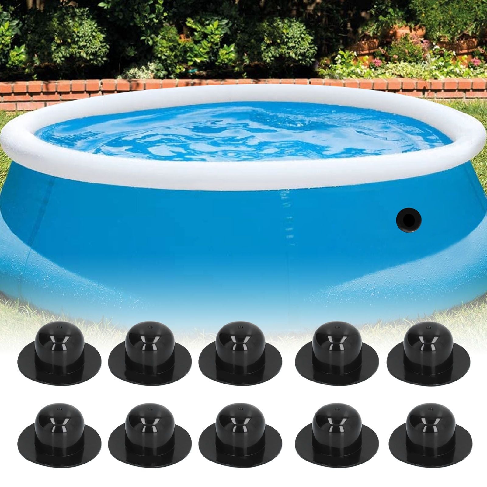 10Pcs Swimming Pool Wall Plug Portable Durable Small Size High Tightness Swimming Pool Wall Plug