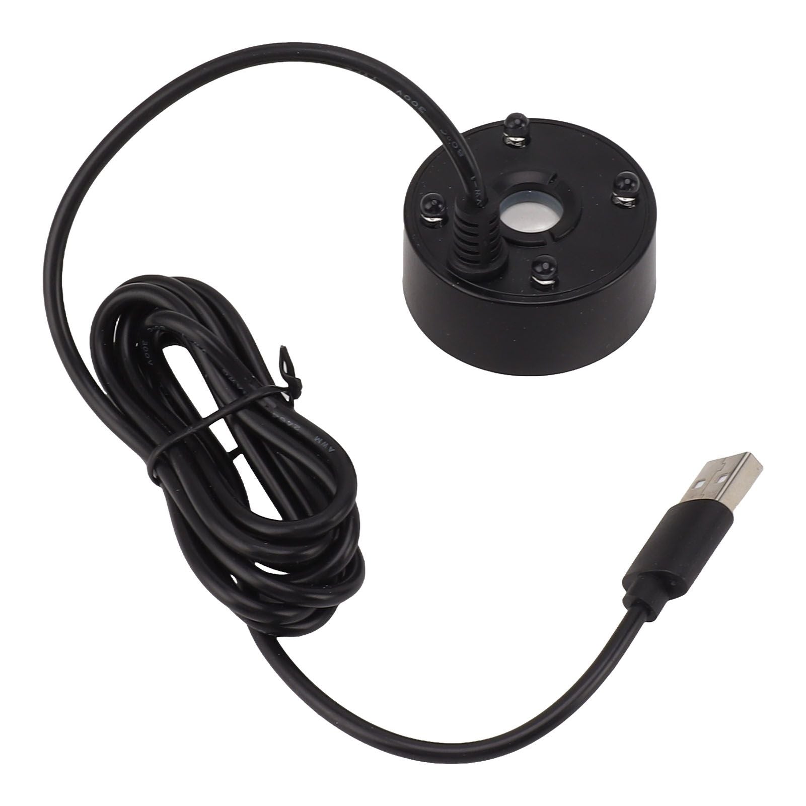Mist Maker USB Colorful LED Lights 5V Ultra Sound Fountain Atomizer for Pond Rockery Fish Tank Sink Black