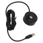 Mist Maker USB Colorful LED Lights 5V Ultra Sound Fountain Atomizer for Pond Rockery Fish Tank Sink Black