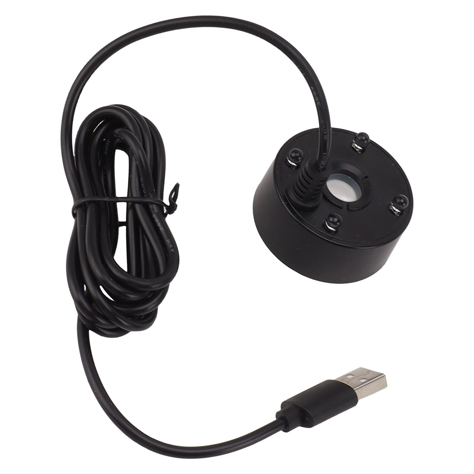Mist Maker USB Colorful LED Lights 5V Ultra Sound Fountain Atomizer for Pond Rockery Fish Tank Sink Black