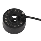 Mist Maker 12LED Beads Colorful DC 5V Interface Waterproof Ultrasound Water Fountain Fogger for Pond Halloween Party
