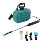 Battery Powered Sprayer 5L Rechargeable Portable Electric Garden Sprayer with Telescopic Wand and Shoulder Strap for Home Lawn Blue
