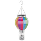 Hot Air Balloon Solar Lantern 600MAH Rainbow Color Automatic On Off Warm Light Outdoor Solar Hanging Lights for Patio Garden Porch