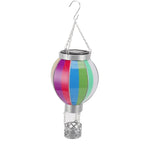 Hot Air Balloon Solar Lantern 600MAH Rainbow Color Automatic On Off Warm Light Outdoor Solar Hanging Lights for Patio Garden Porch