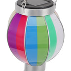 Hot Air Balloon Solar Lantern 600MAH Rainbow Color Automatic On Off Warm Light Outdoor Solar Hanging Lights for Patio Garden Porch