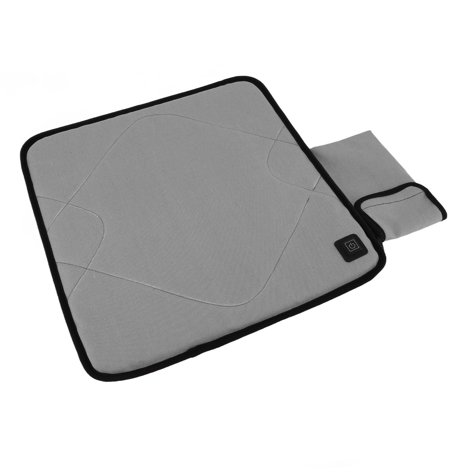 USB Heated Seat Cushion Adjustable Lightweight Heated Stadium Cushion for Camping Fishing Home Office Deep Gray