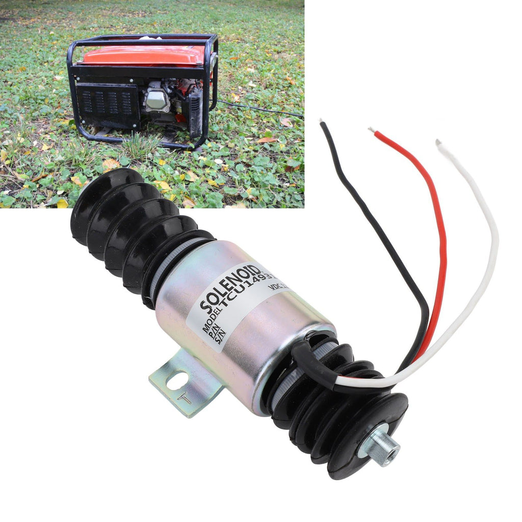 TCU14931 Electric Generator Flameout Solenoid Valve 12V 55mm Fuel Shutoff Solenoid Valve for Machine Processing Hydraulic System