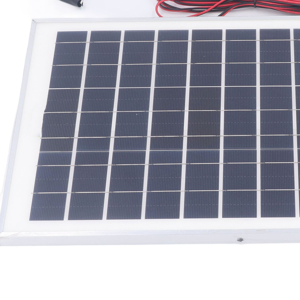 Solar Panel Kit 50W 18V with MPPT Waterproof Charge Controller 3meter Battery Clamp for Outdoor RV Boat Trailer Camper