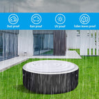 4.5 Ft Inflatable Hot Tub Cover Foldable Energy Saving Lid for Round Outdoor Inflatable Hot Tubs