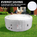 4.5 Ft Inflatable Hot Tub Cover Foldable Energy Saving Lid for Round Outdoor Inflatable Hot Tubs