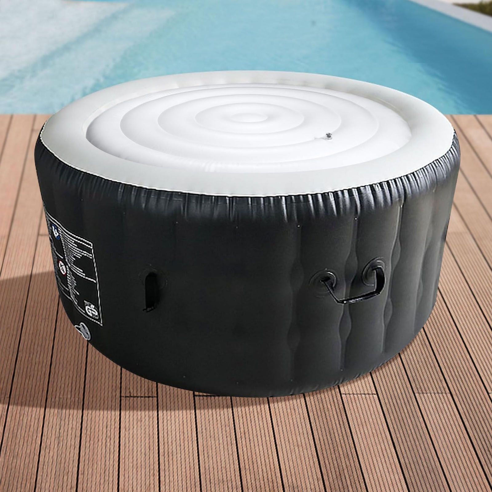 4.5 Ft Inflatable Hot Tub Cover Foldable Energy Saving Lid for Round Outdoor Inflatable Hot Tubs