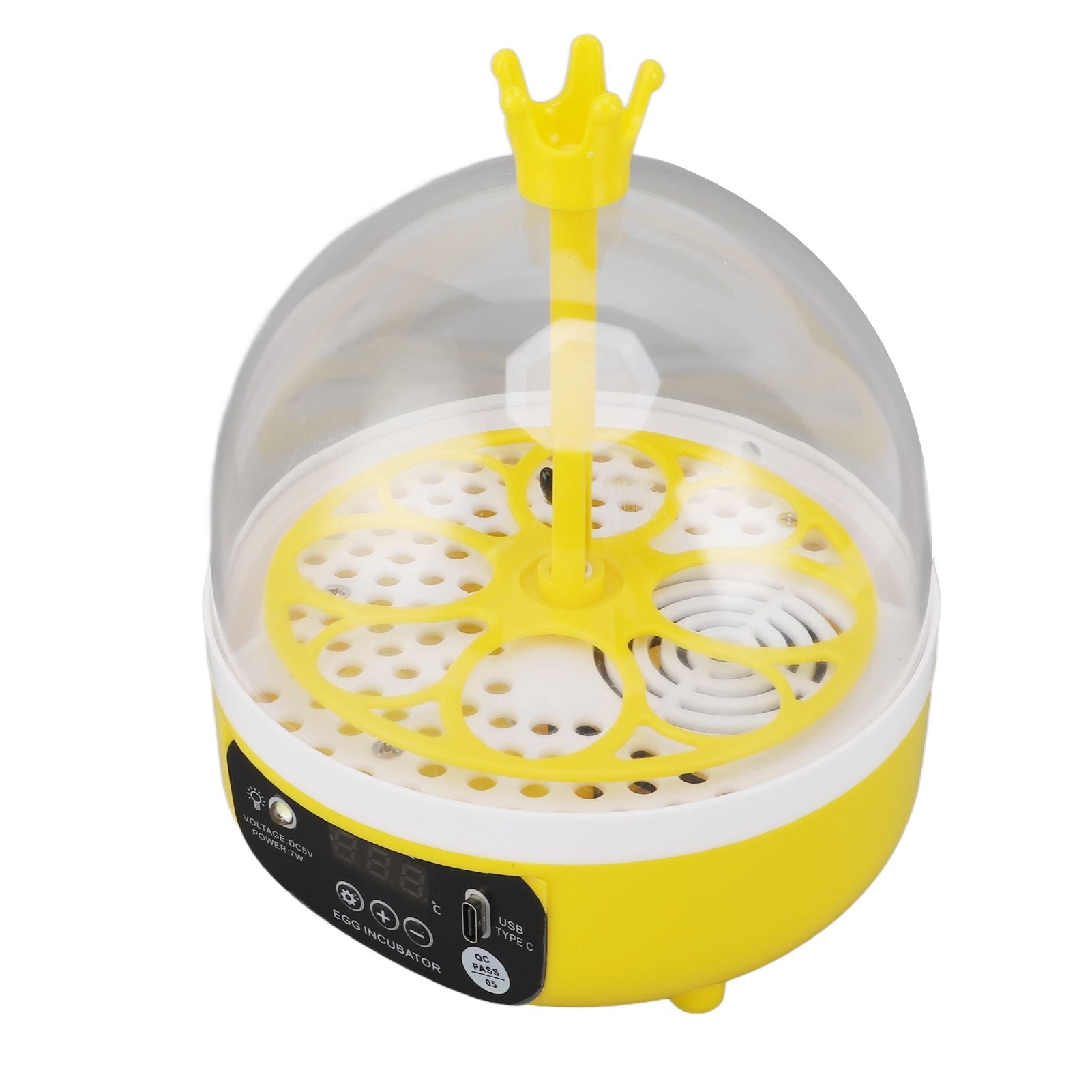 Mini Egg Incubator for Home Automatic Temperature Humidity Control 4 Eggs Candler Poultry Hatching Machine for Chickens Ducks Pigeons Auto Turning
