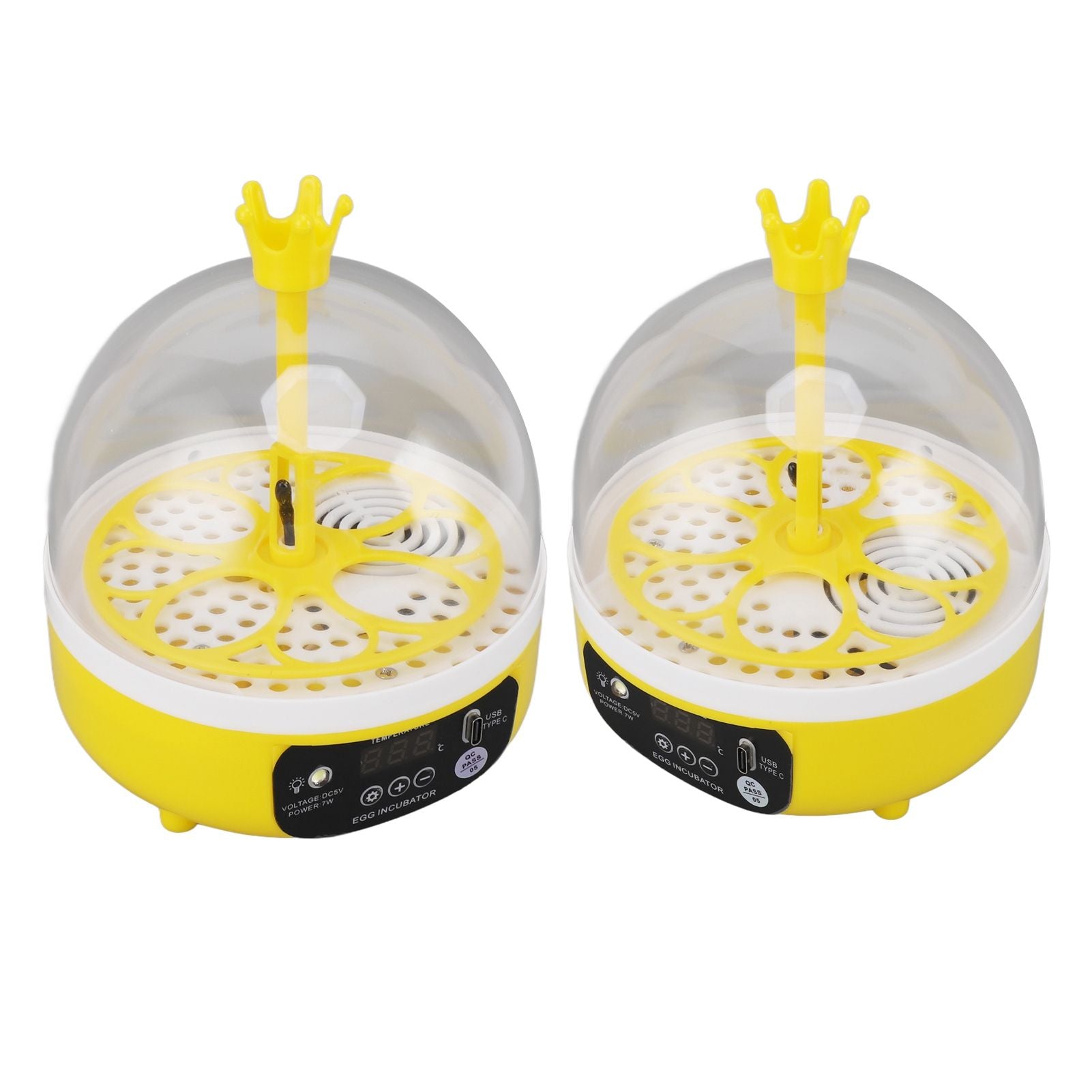 Mini Egg Incubator for Home Automatic Temperature Humidity Control 4 Eggs Candler Poultry Hatching Machine for Chickens Ducks Pigeons Auto Turning