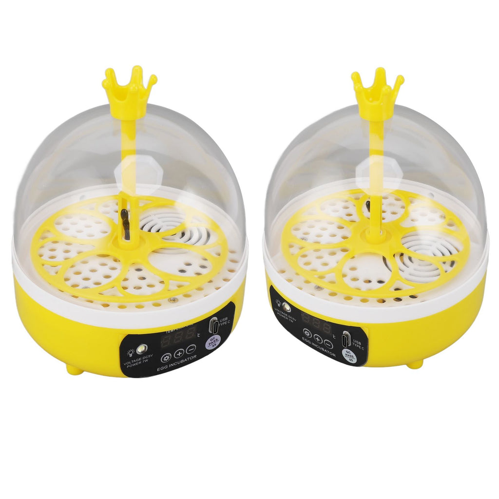 Mini Egg Incubator for Home Automatic Temperature Humidity Control 4 Eggs Candler Poultry Hatching Machine for Chickens Ducks Pigeons Auto Turning