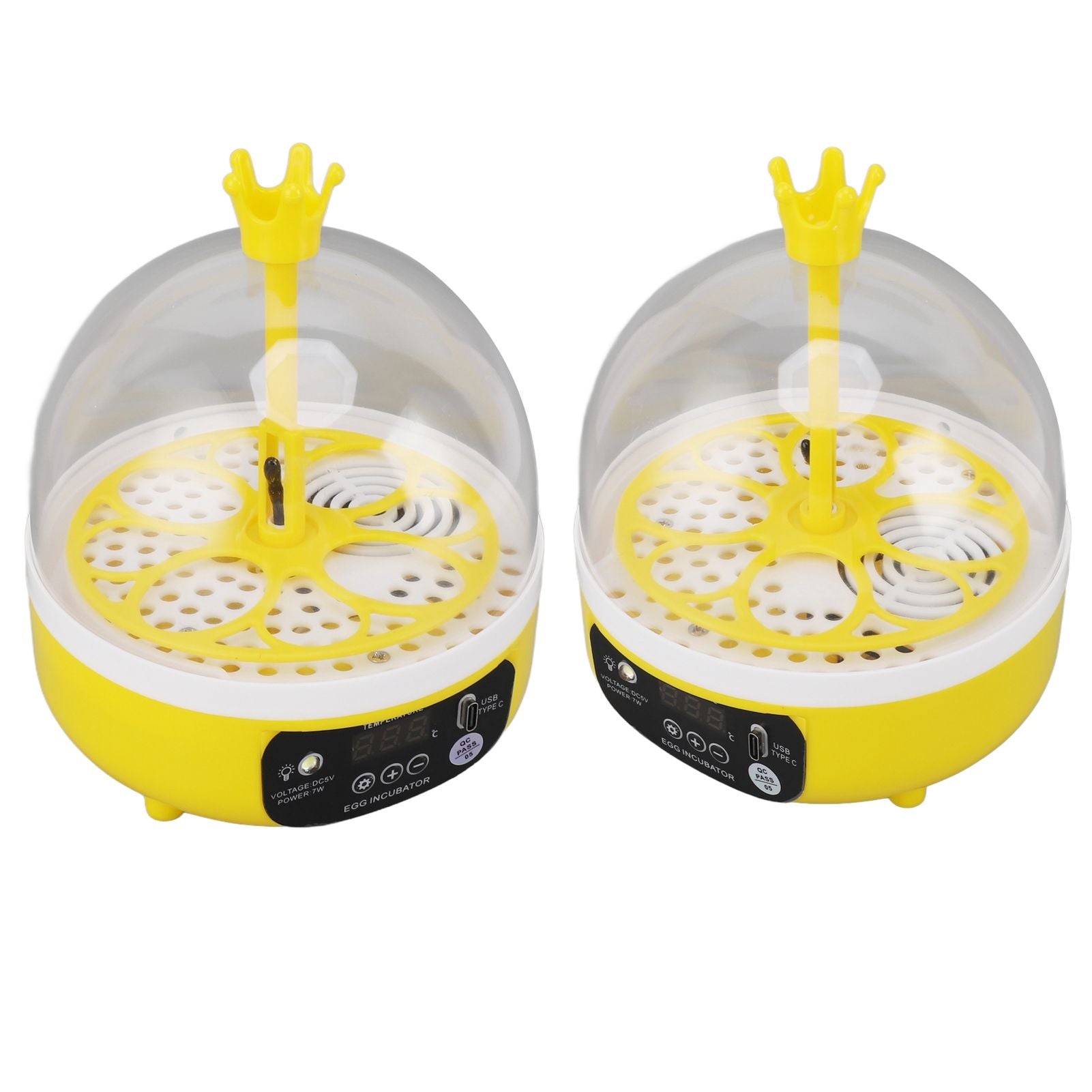 Mini Egg Incubator for Home Automatic Temperature Humidity Control 4 Eggs Candler Poultry Hatching Machine for Chickens Ducks Pigeons Auto Turning