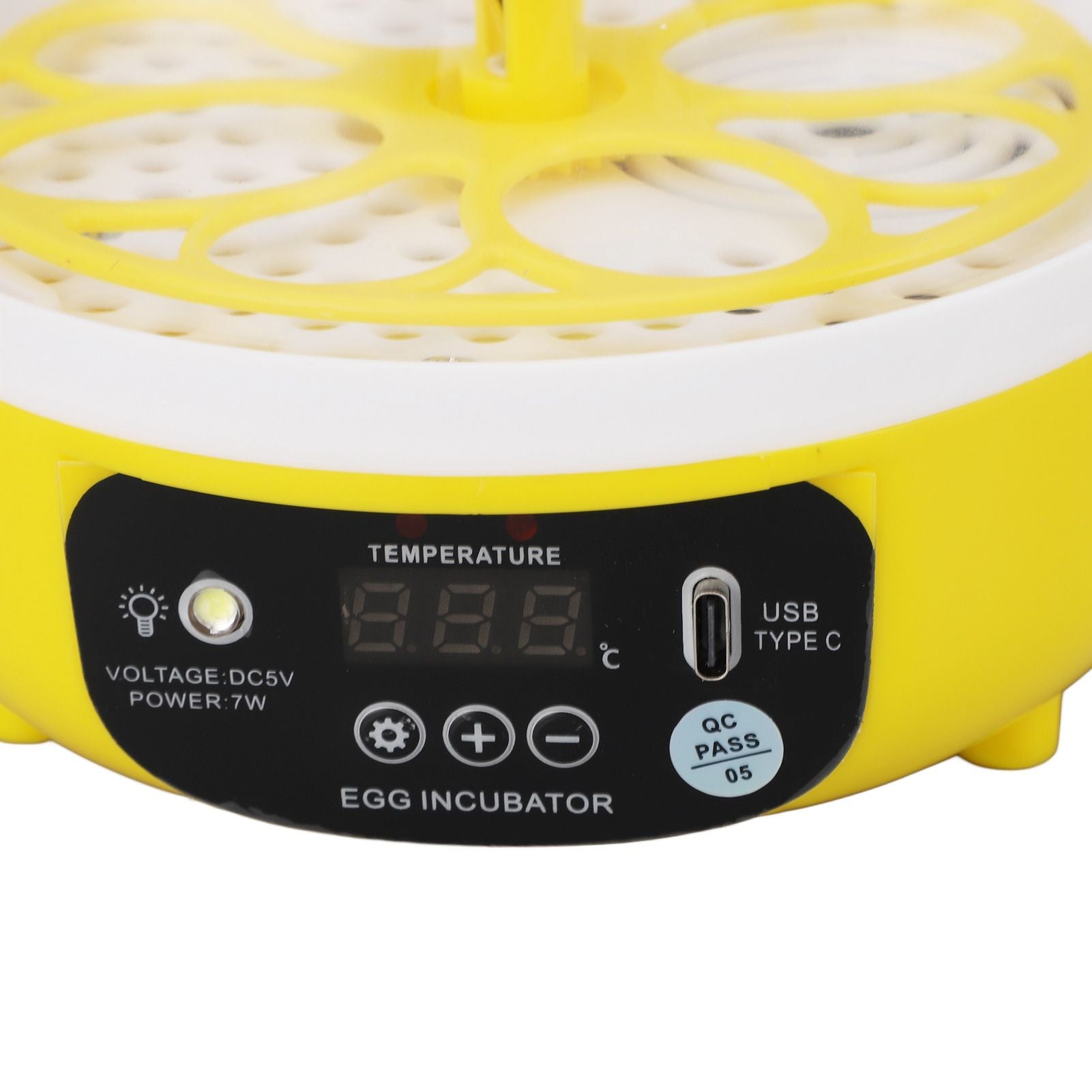Mini Egg Incubator for Home Automatic Temperature Humidity Control 4 Eggs Candler Poultry Hatching Machine for Chickens Ducks Pigeons Auto Turning