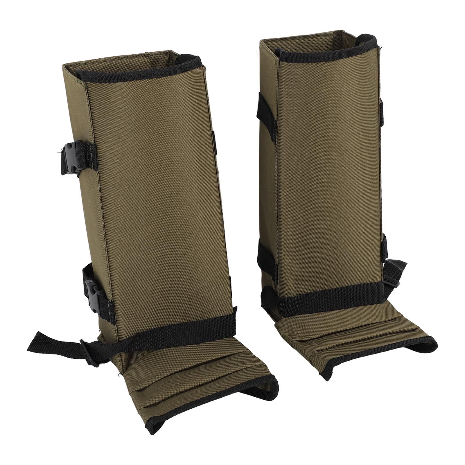 1 Pair Snake Gaiters Polyester Fiber Breathable Lightweight Snake Proof Leg Cover for Hiking Camping Mountaineering OD Green