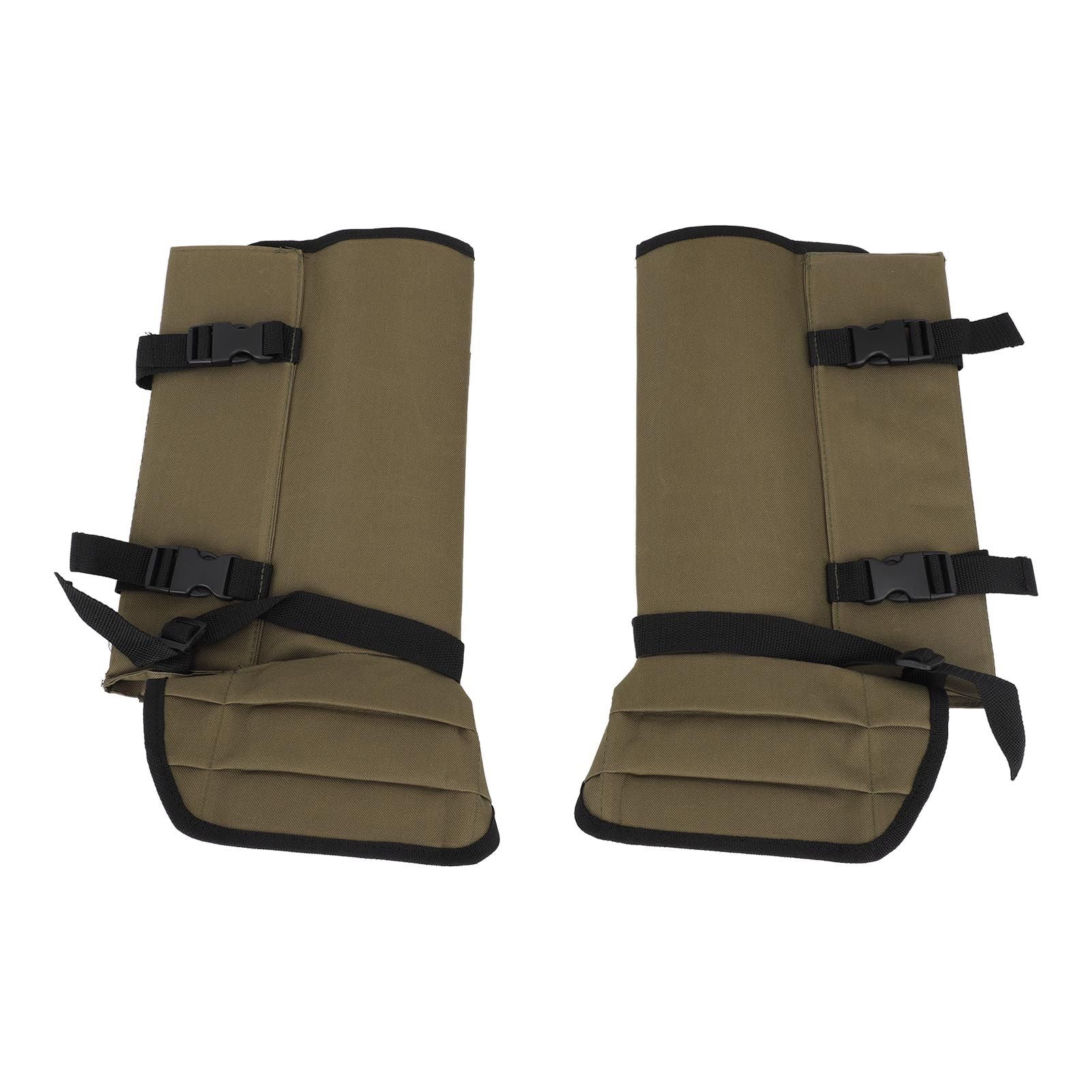 1 Pair Snake Gaiters Polyester Fiber Breathable Lightweight Snake Proof Leg Cover for Hiking Camping Mountaineering OD Green
