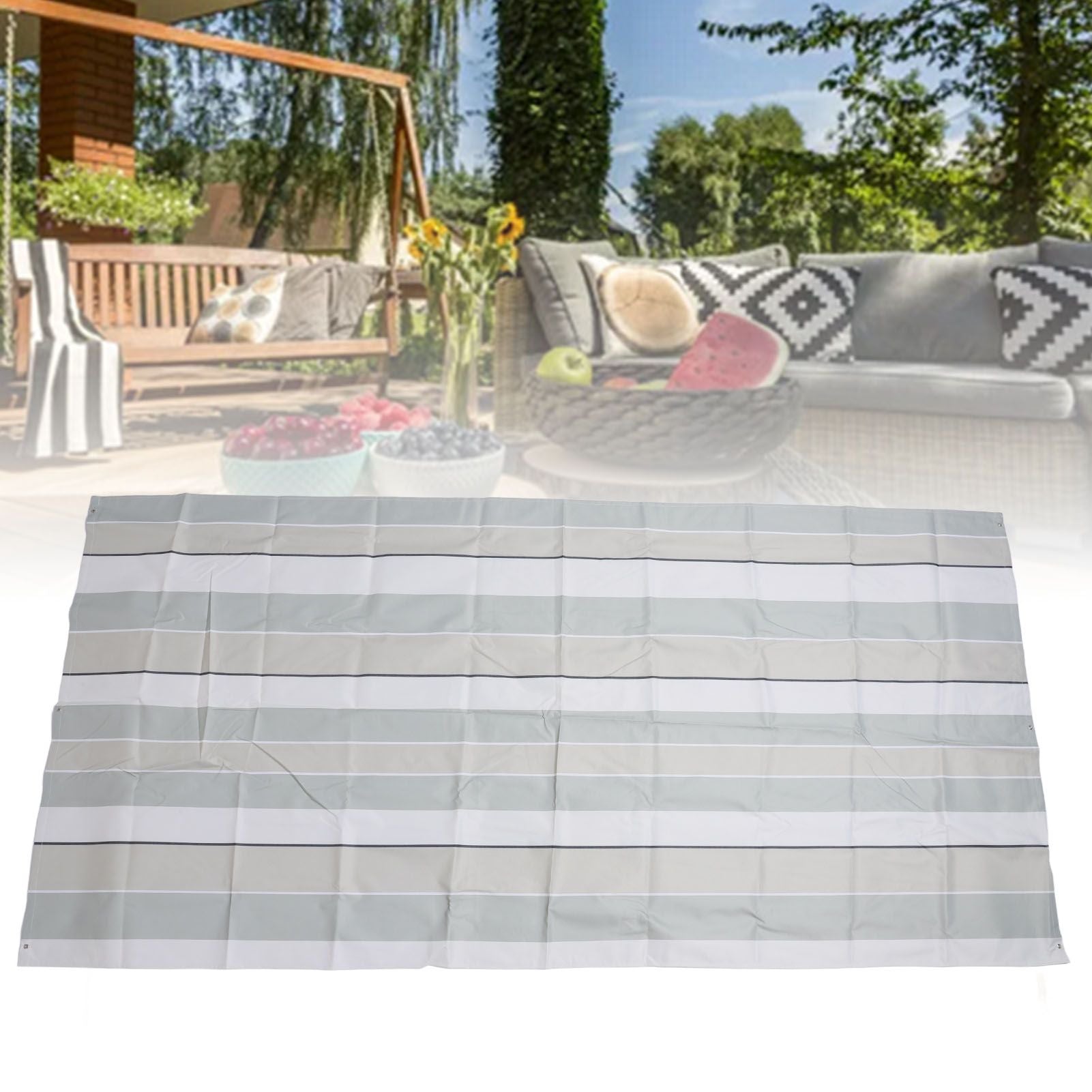 Outdoor Swingset Shade 600D Oxford Cloth Sunproof Waterproof Playground Replacement Canopy Swing Set Tarp Cover for Backyard Striped