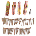 50 Sets Fence Wire Fasteners Carbon Steel Zinc Plated Rust Proof Wire Fencing Staples with Hex Socket Wrench for Repairing Fence