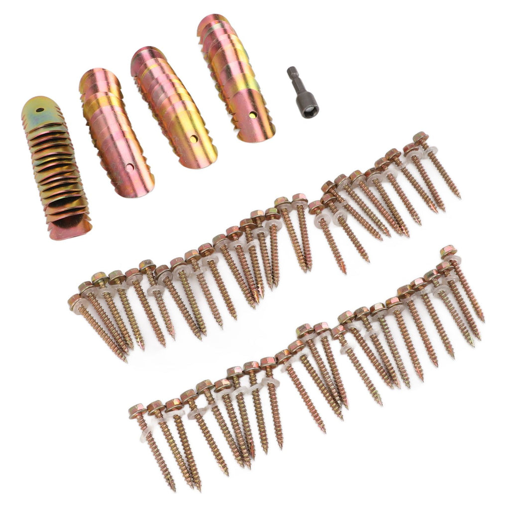 50 Sets Fence Wire Fasteners Carbon Steel Zinc Plated Rust Proof Wire Fencing Staples with Hex Socket Wrench for Repairing Fence