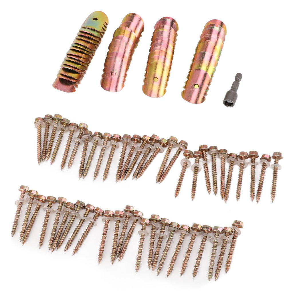 50 Sets Fence Wire Fasteners Carbon Steel Zinc Plated Rust Proof Wire Fencing Staples with Hex Socket Wrench for Repairing Fence