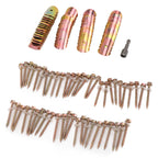 50 Sets Fence Wire Fasteners Carbon Steel Zinc Plated Rust Proof Wire Fencing Staples with Hex Socket Wrench for Repairing Fence