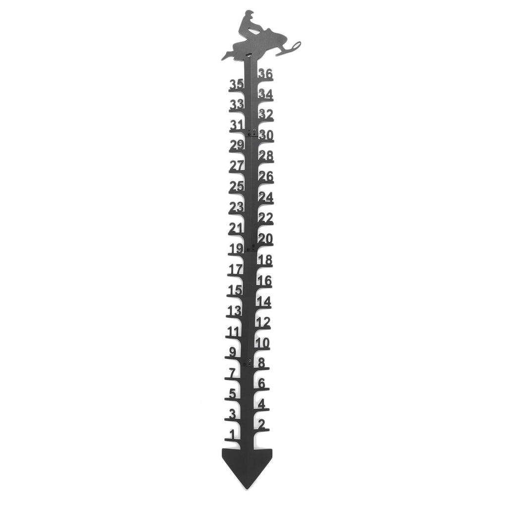 36 Inch Snow Gauge Outdoor Large Iron Snowfall Measuring Gauge Stick Outdoor Snow Depth Measure Rod for Garden Yard Christmas Decorations