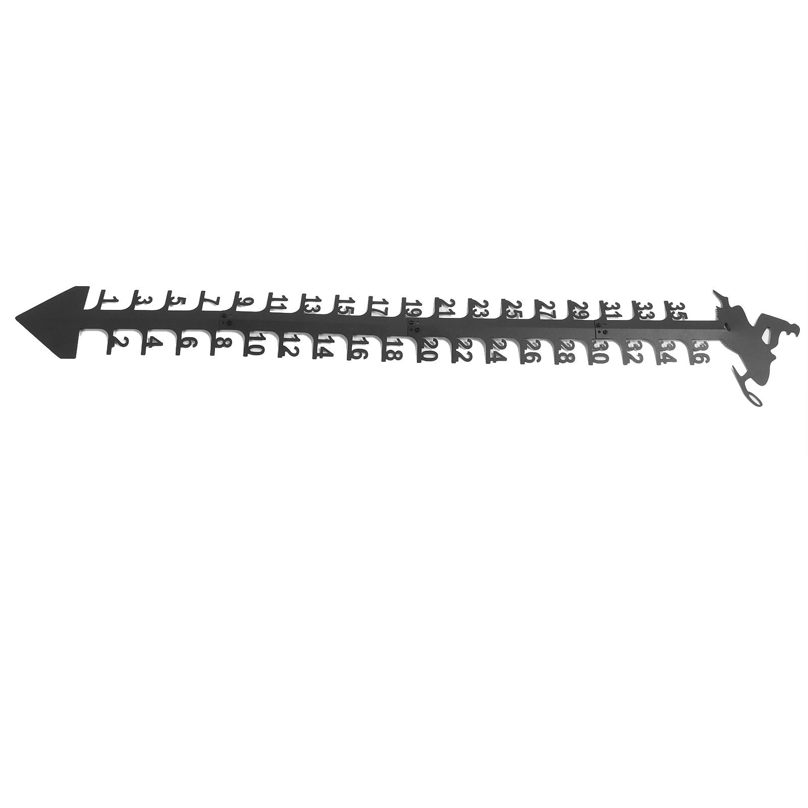 36 Inch Snow Gauge Outdoor Large Iron Snowfall Measuring Gauge Stick Outdoor Snow Depth Measure Rod for Garden Yard Christmas Decorations