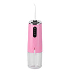3 Mode Oral Irrigator Portable Teeth Flusher USB Charging Water Flosser 240ML 4 Jets Waterproof Dental CleanerPink