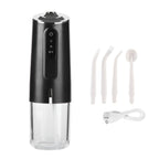 240ml Portable Oral Irrigator 3‑Mode USB Rechargeable Water Dental Floss Waterproof Tooth Cleaner with 1 NozzleBlack