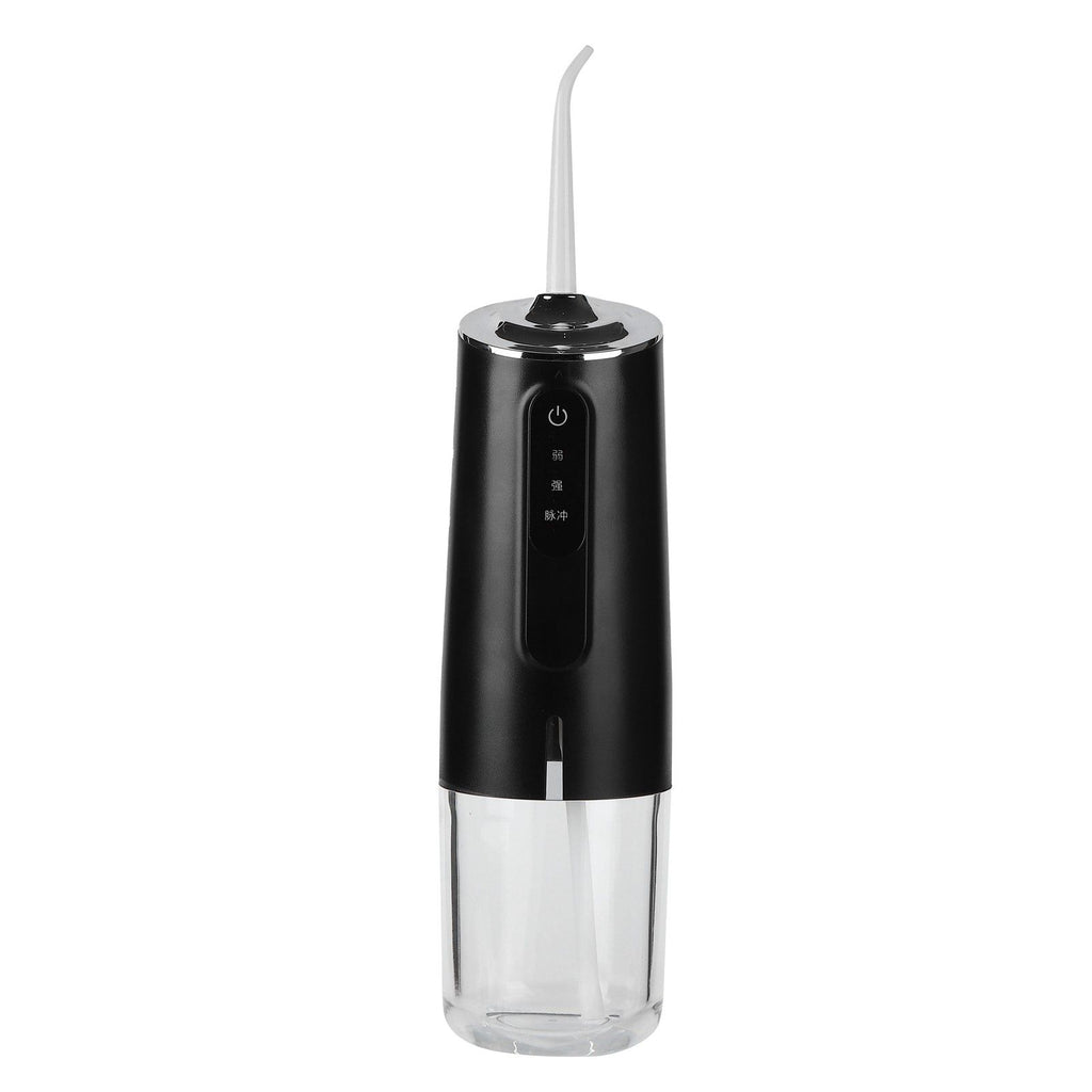240ml Portable Oral Irrigator 3‑Mode USB Rechargeable Water Dental Floss Waterproof Tooth Cleaner with 1 NozzleBlack