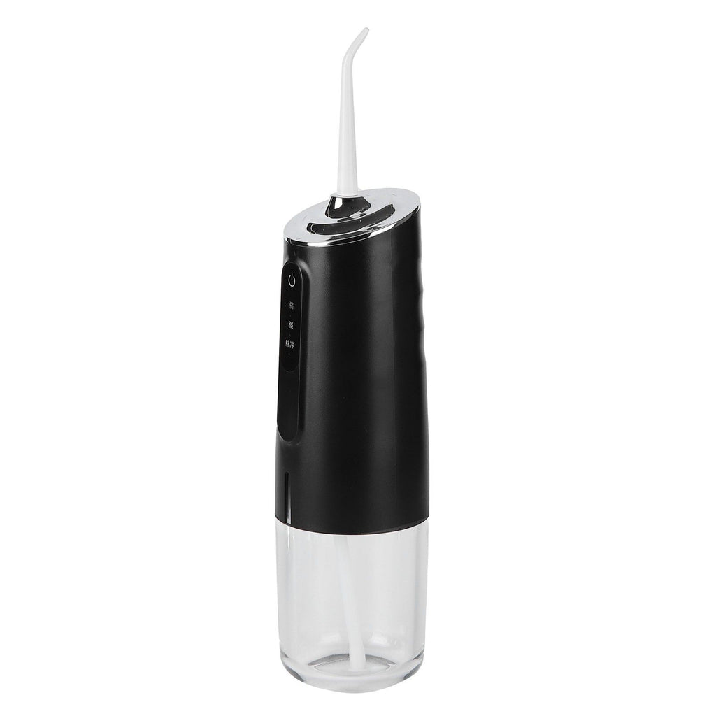 240ml Portable Oral Irrigator 3‑Mode USB Rechargeable Water Dental Floss Waterproof Tooth Cleaner with 1 NozzleBlack