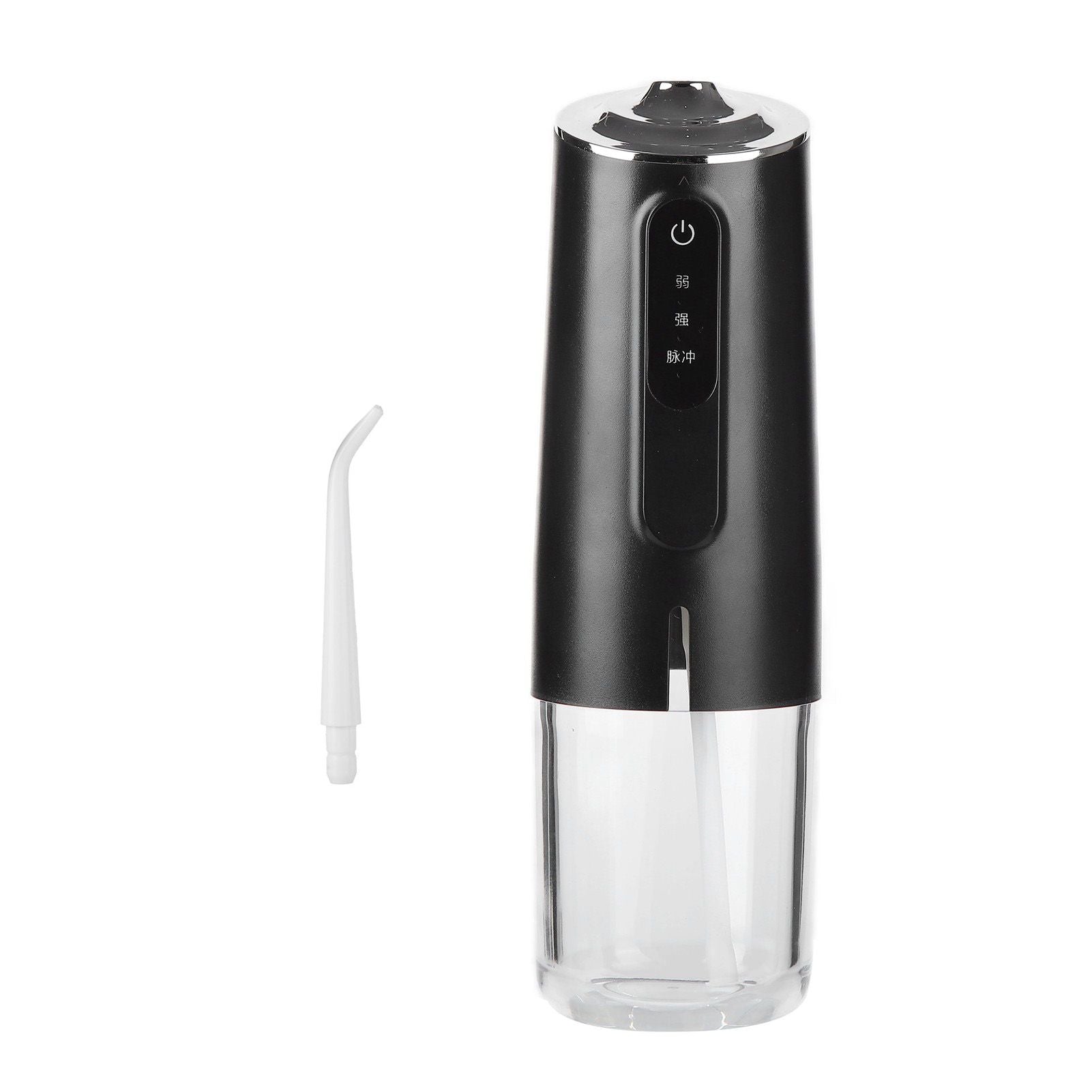 240ml Portable Oral Irrigator 3‑Mode USB Rechargeable Water Dental Floss Waterproof Tooth Cleaner with 1 NozzleBlack