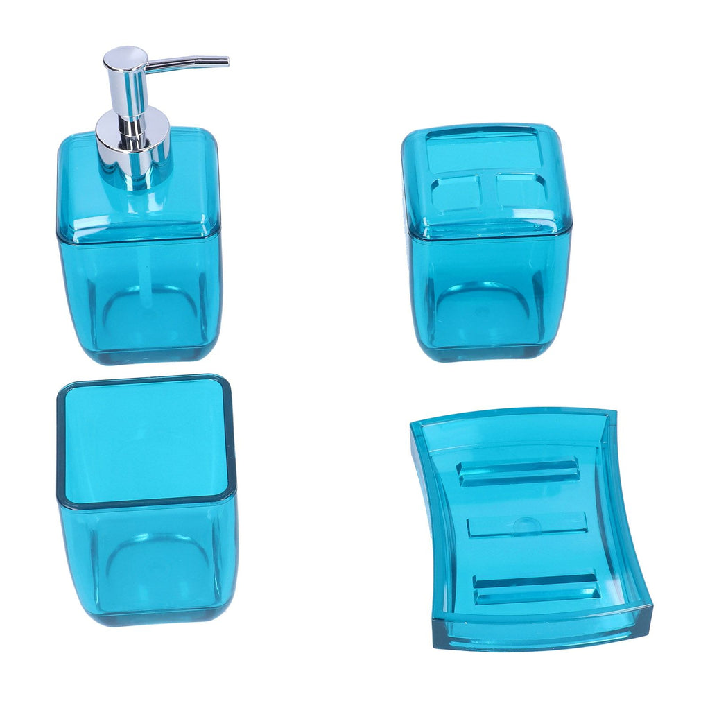 4PCS Bathroom Set Soap Dispenser Toothbrush Holder Wash Cup Soap Dish Bathroom Supplies