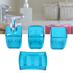 4PCS Bathroom Set Soap Dispenser Toothbrush Holder Wash Cup Soap Dish Bathroom Supplies