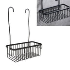 Over The Toilet Storage Shelf Large Capacity Aluminum Toilet Storage Basket Metal Bathroom Storage Organizer Black