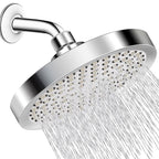High Pressure Rain Shower Head Water Conservation Bathroom Shower Head for Household Hotel 6 Inch Silver
