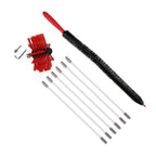 Chimney Brush Press Type Durable Nylon Soft Durable Small Size Inner Wall Cleaning Brush(Black New 410mmx 6 Rod A HEX Pole)