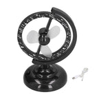 USB Fan Black Mini 90 Degree Free Rotation Strong Wind Cooling Equipment for Home Desk Office Table