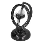 USB Fan Black Mini 90 Degree Free Rotation Strong Wind Cooling Equipment for Home Desk Office Table