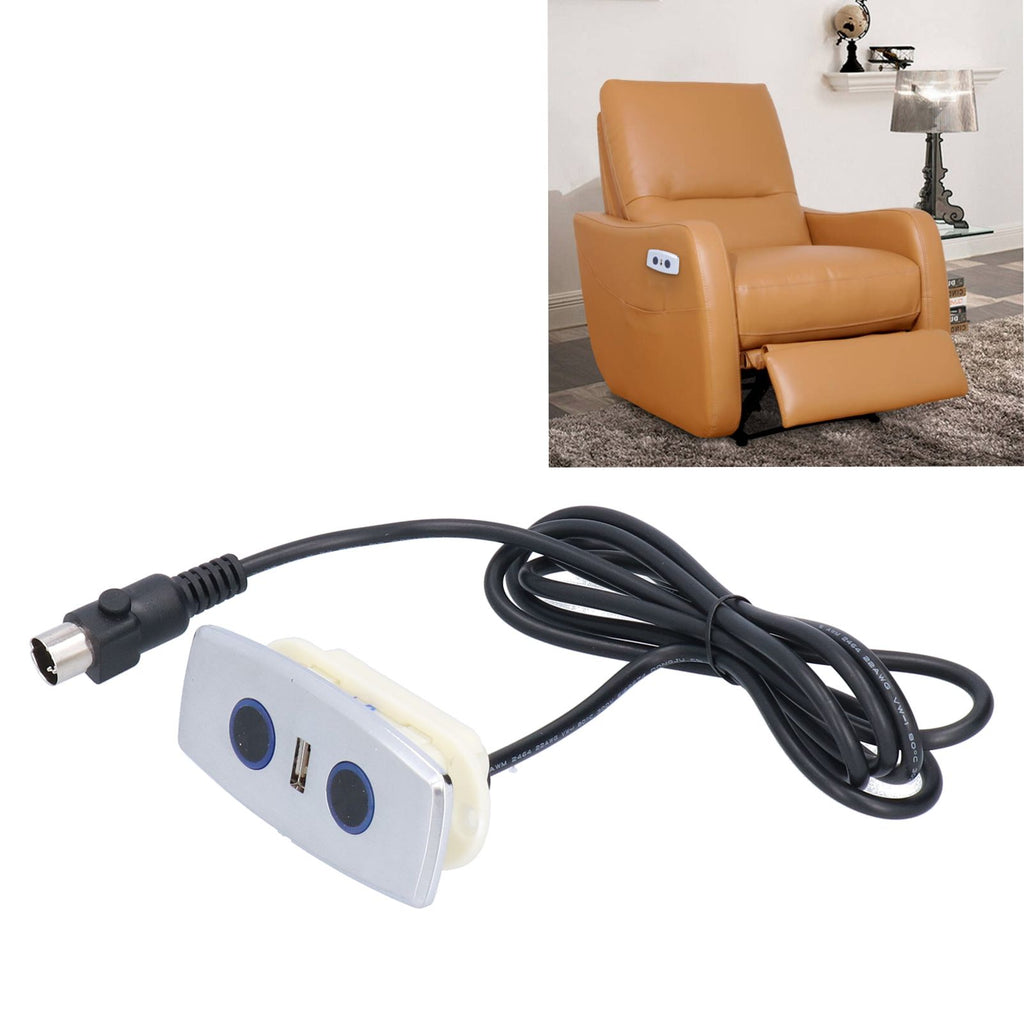 Electric Sofa Controller Zinc Alloy USB Port Power Recliner Hand Control for Lift Chairs