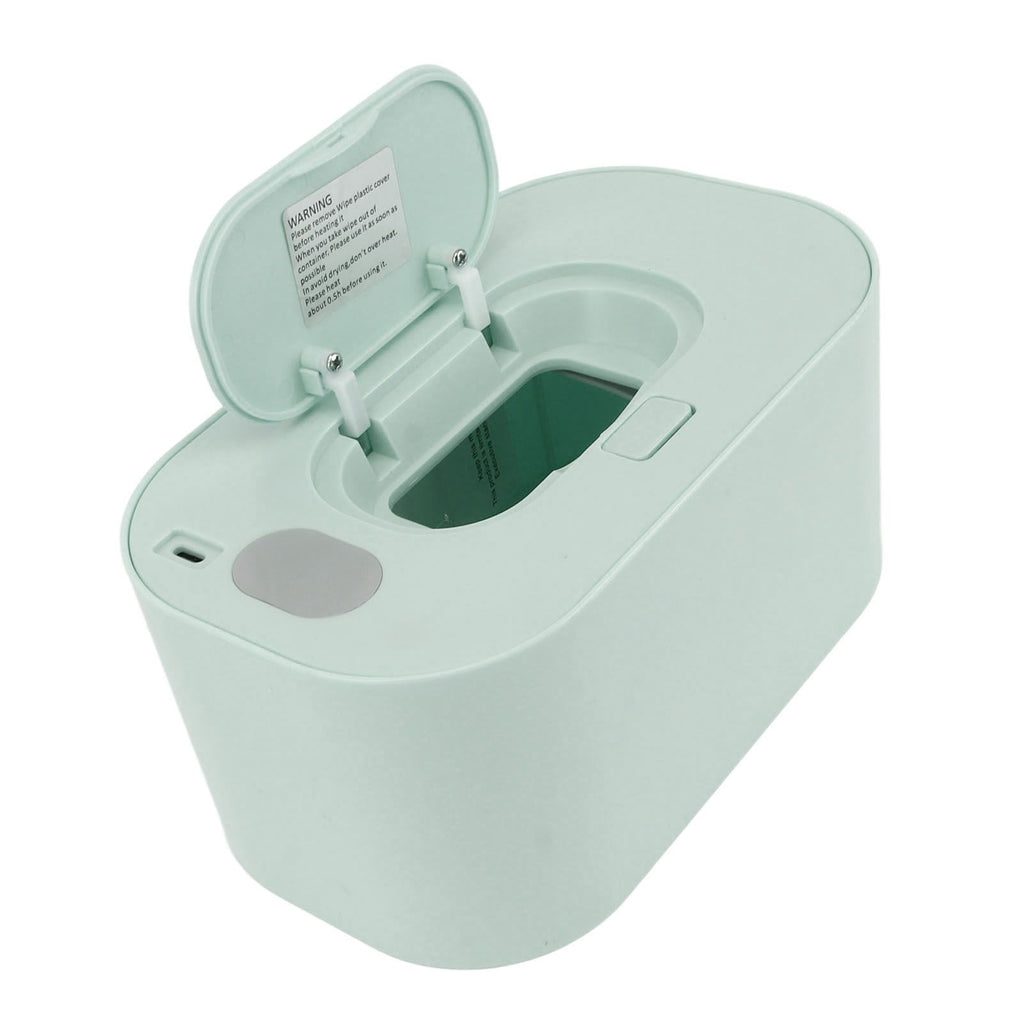 Wipe Warmer Wet Wipe Dispenser USB Powered Constant Temperature Large Capacity with Display Wipe Heater for Infants Green