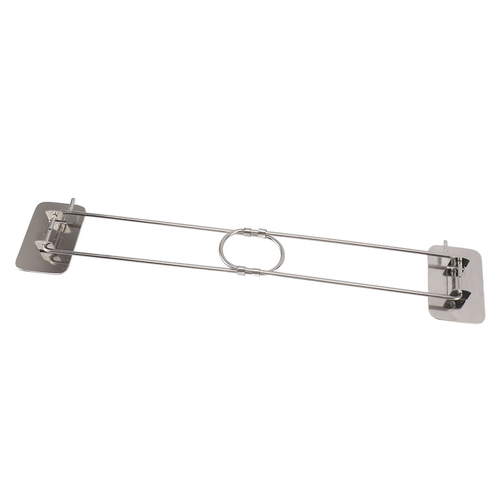 RV Corner Storage Bar Stainless Steel Adjustable Steel Rod with Hook for Securing