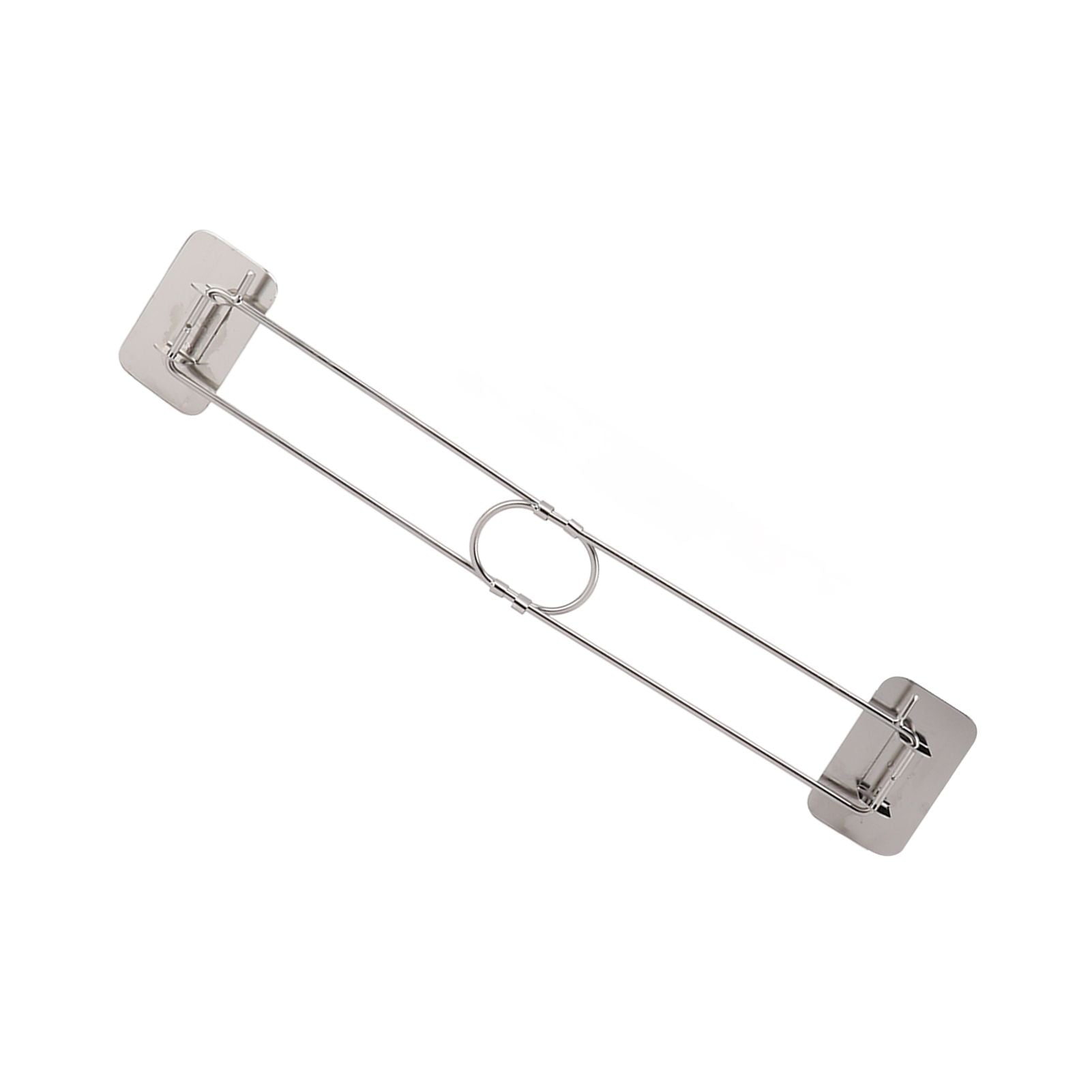 RV Corner Storage Bar Stainless Steel Adjustable Steel Rod with Hook for Securing